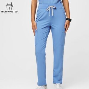 FIGS scrub high waisted Yola skinny pants - Ceil blue medium petite